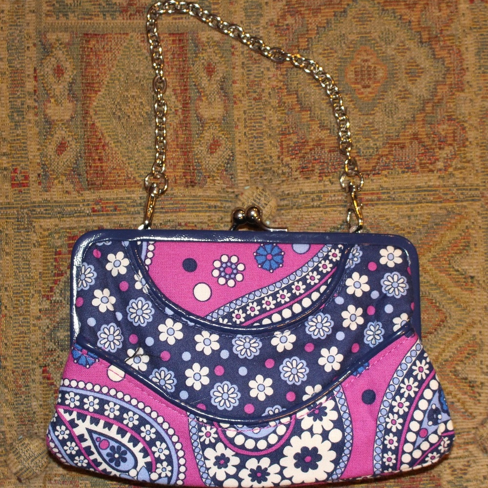 Vera Bradley Kisslock Chain Clutch